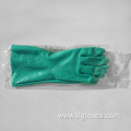 Heavy Duty 15Mil Industry Green Nitrile Work Gloves